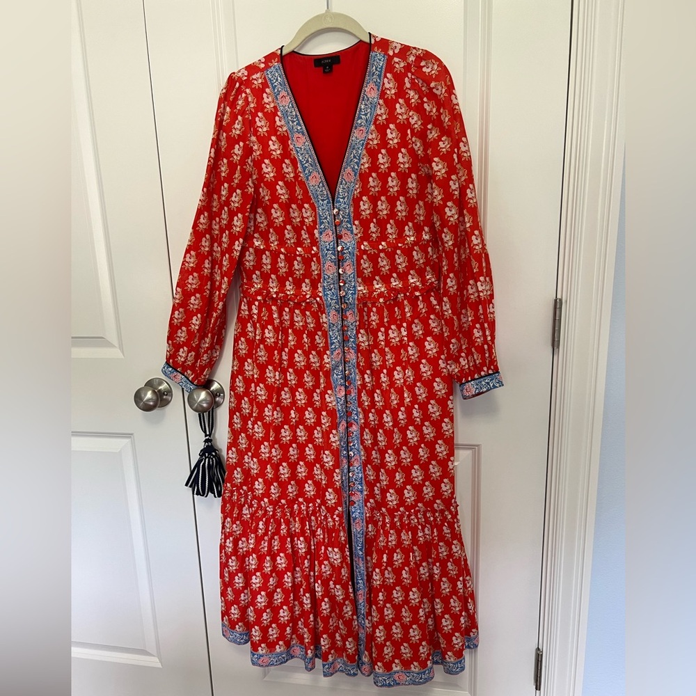 J Crew floral maxi dress. Size 6.